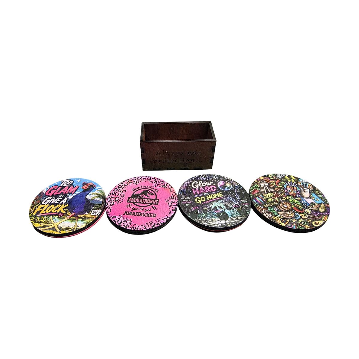 Retro 80s Neon Coaster Set