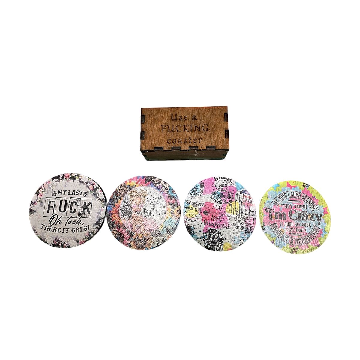 Sweary Floral Coaster Set