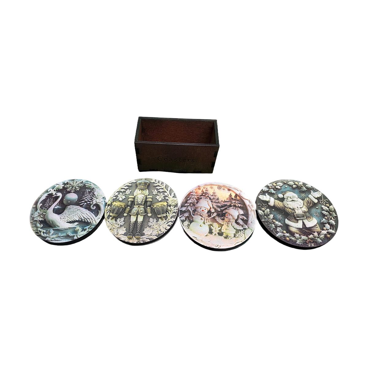 Vintage Relief-Look Coaster Set