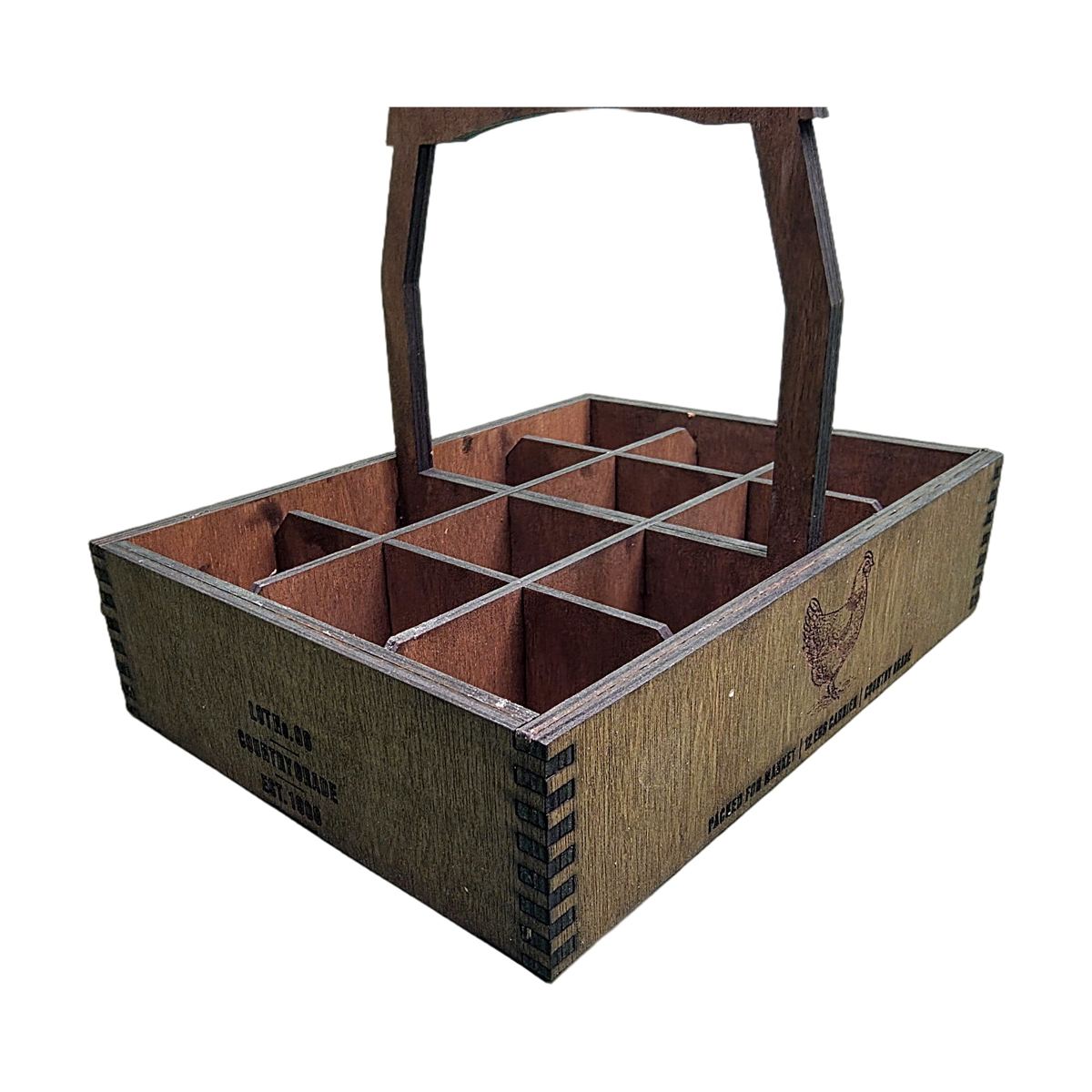 Wooden Egg Carrier (12 Eggs)