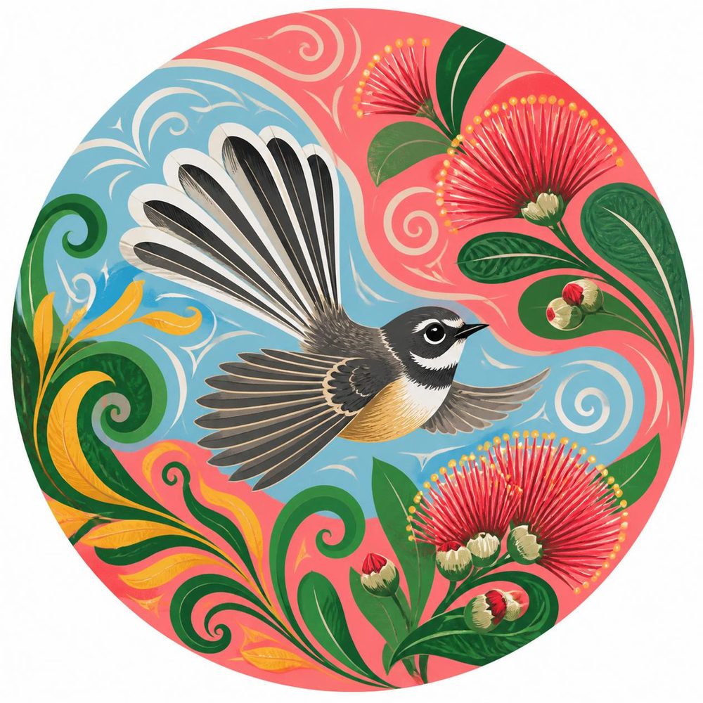 Aotearoa Pīwakawaka Single No. 1 Coaster
