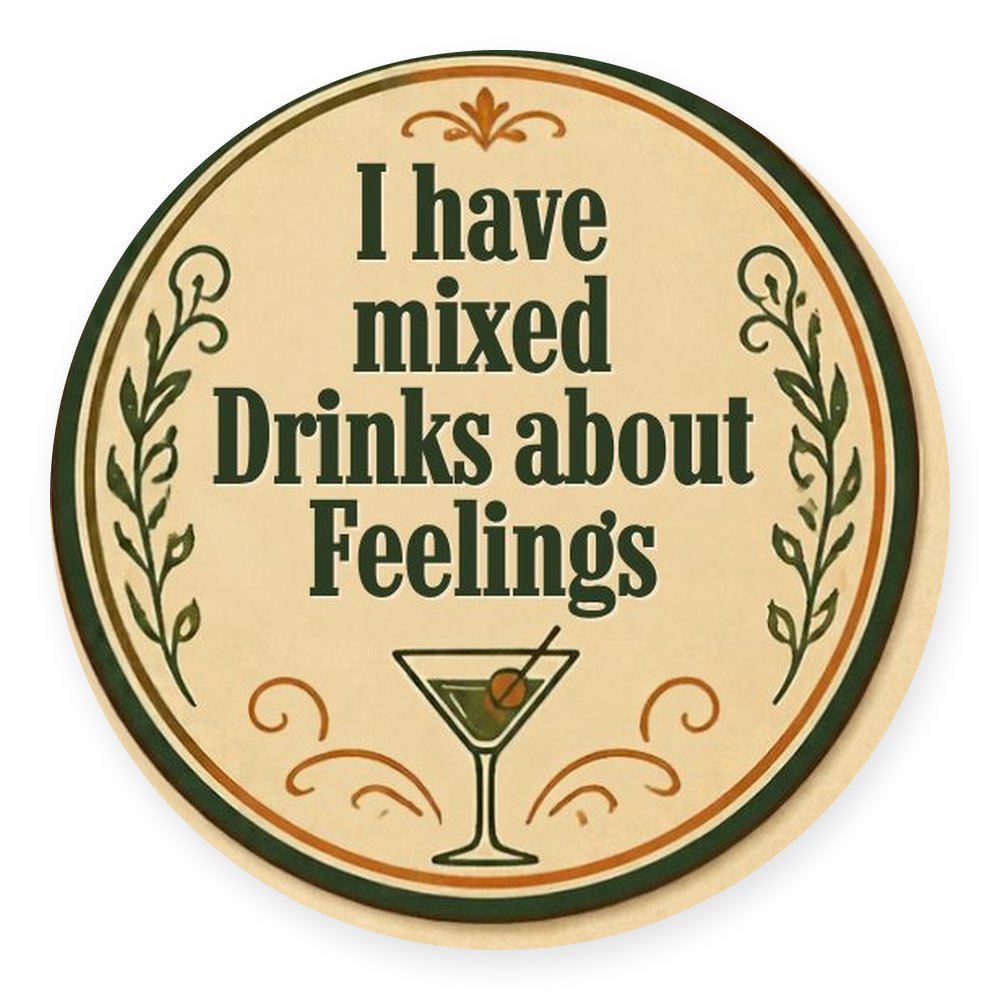 Bar Sayings — Vintage Cream — No. 4 Coaster