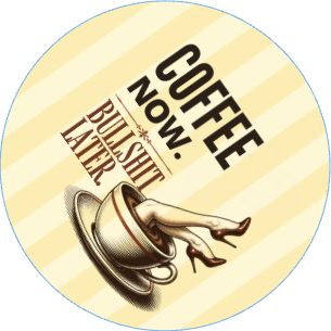 Cheeky Coffee Gingham — No. 3 Coaster