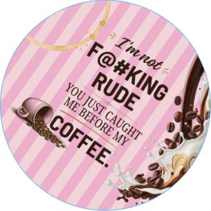 Cheeky Coffee Gingham — No. 4 Coaster