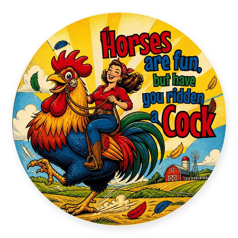 Cheeky Rooster Single No. 5 Coaster