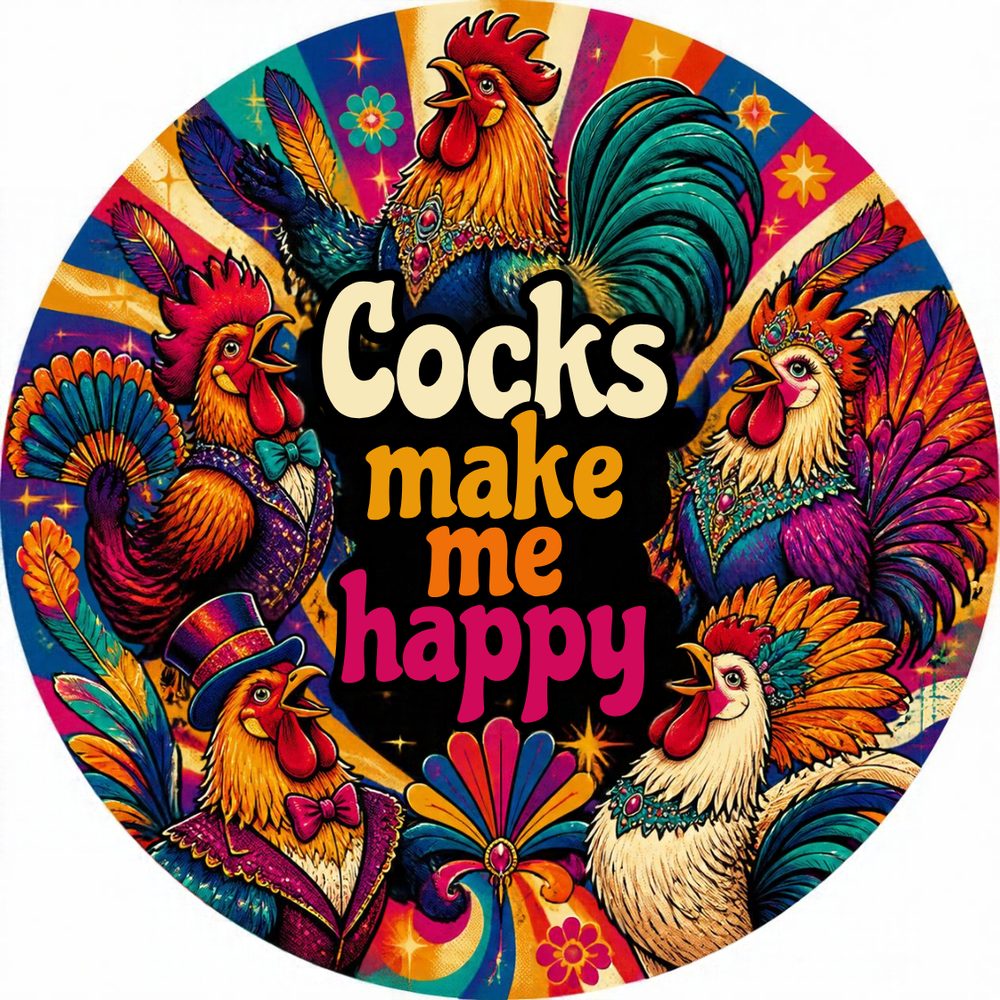 Cheeky Rooster Single No. 9 Coaster