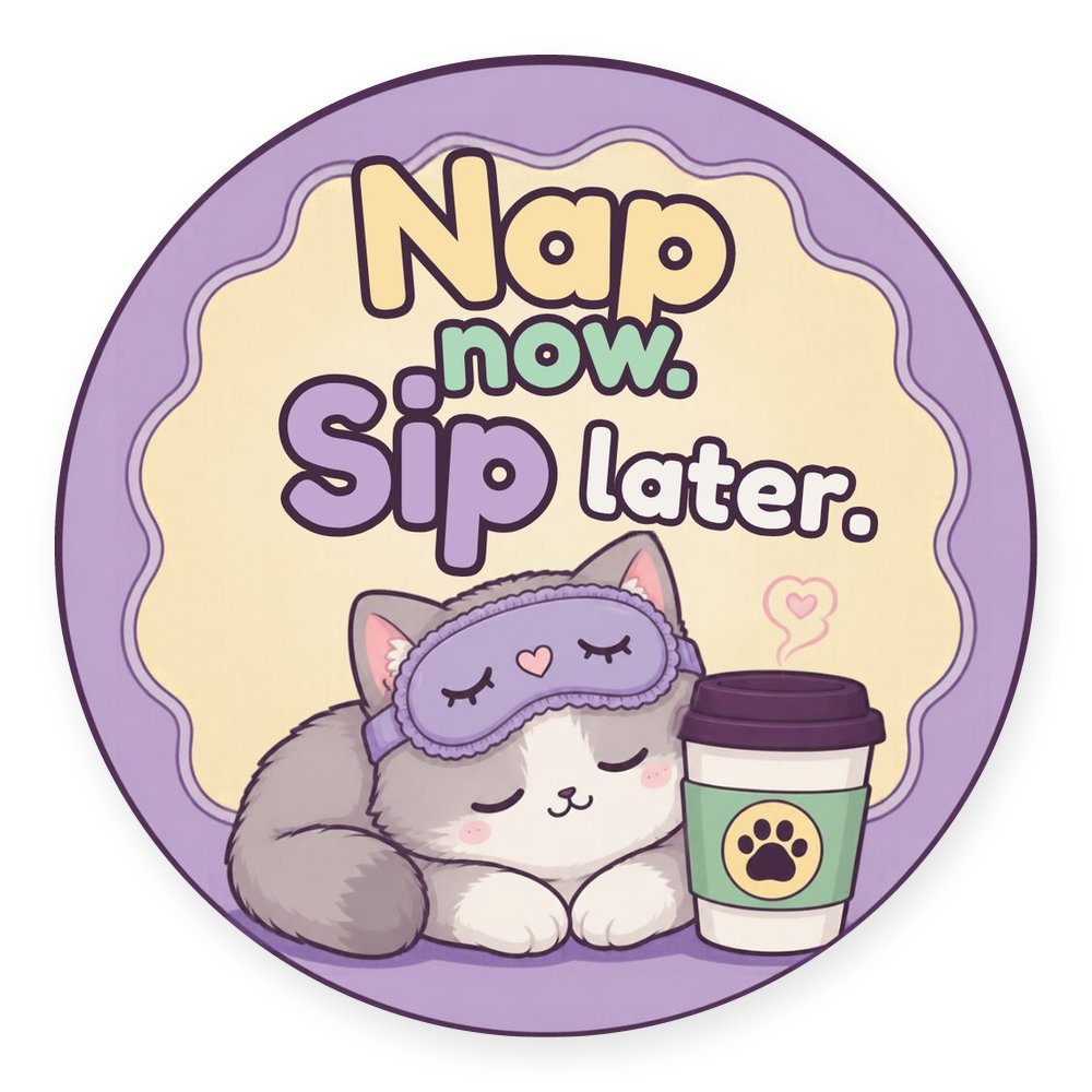 Cosy Kawaii Cats — No. 3 Coaster