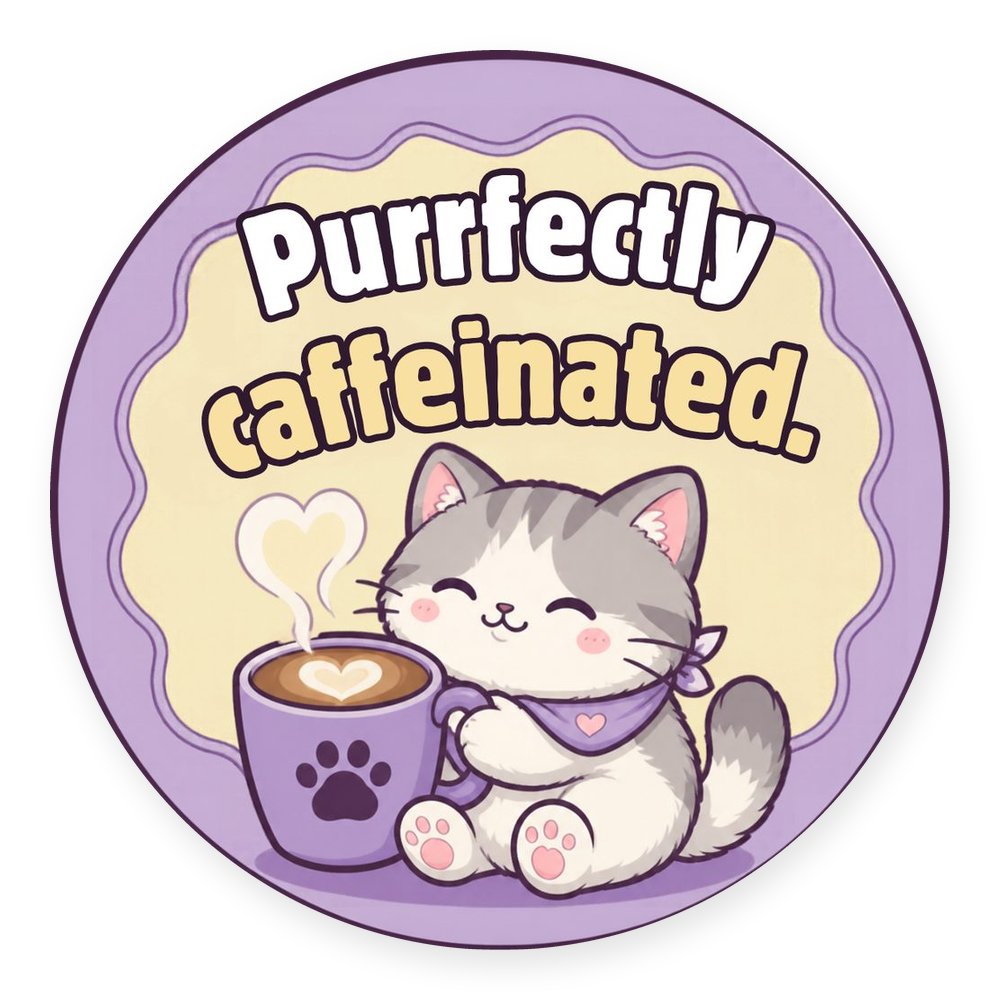 Cosy Kawaii Cats — No. 4 Coaster