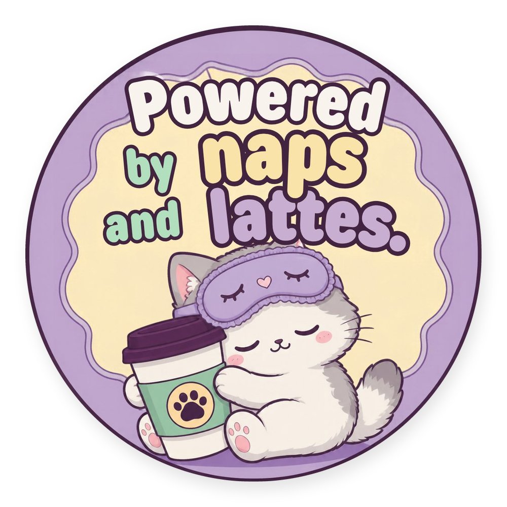Funny Cartoon Cat Single No. 6 Coaster