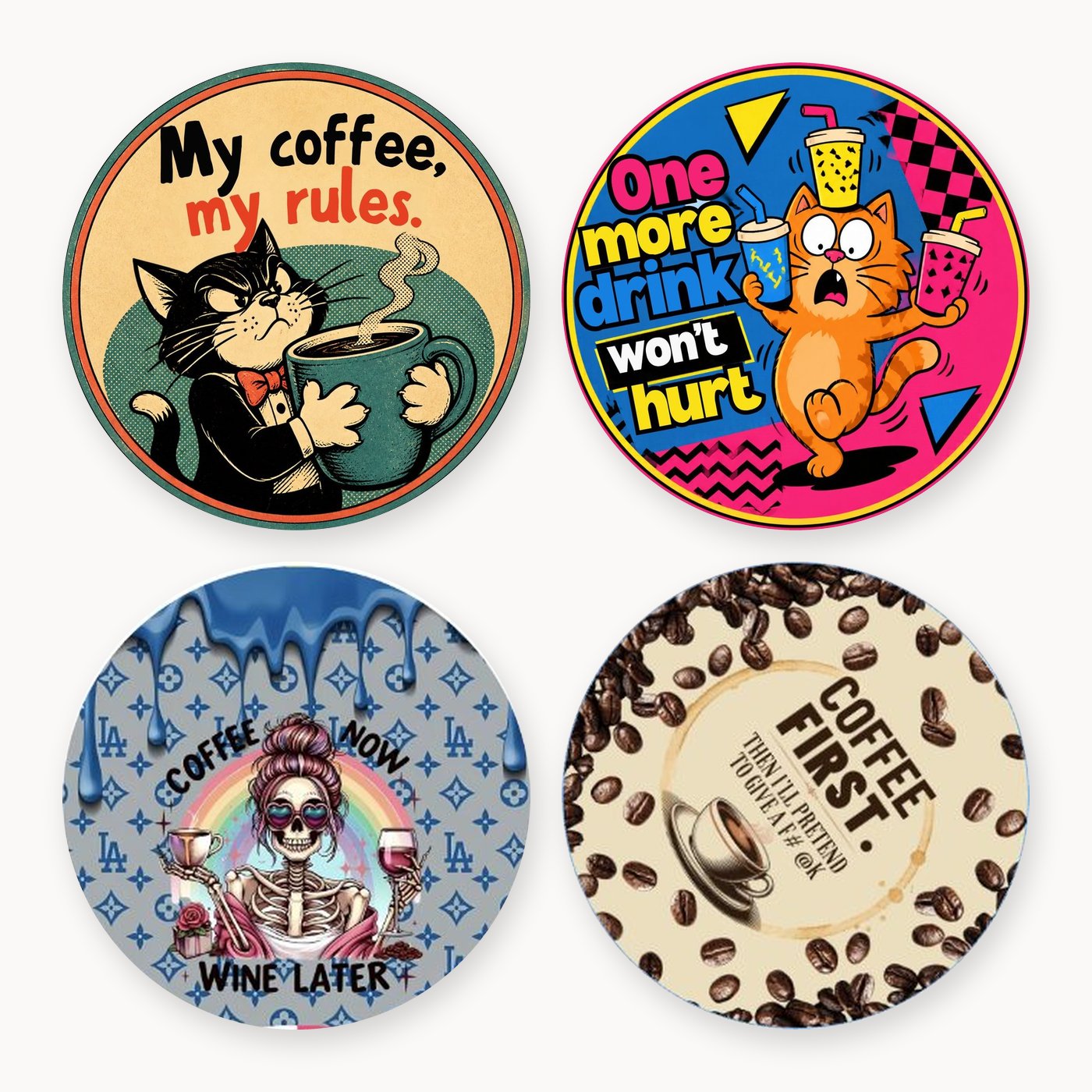 Coffee Lovers Coaster Set of 4