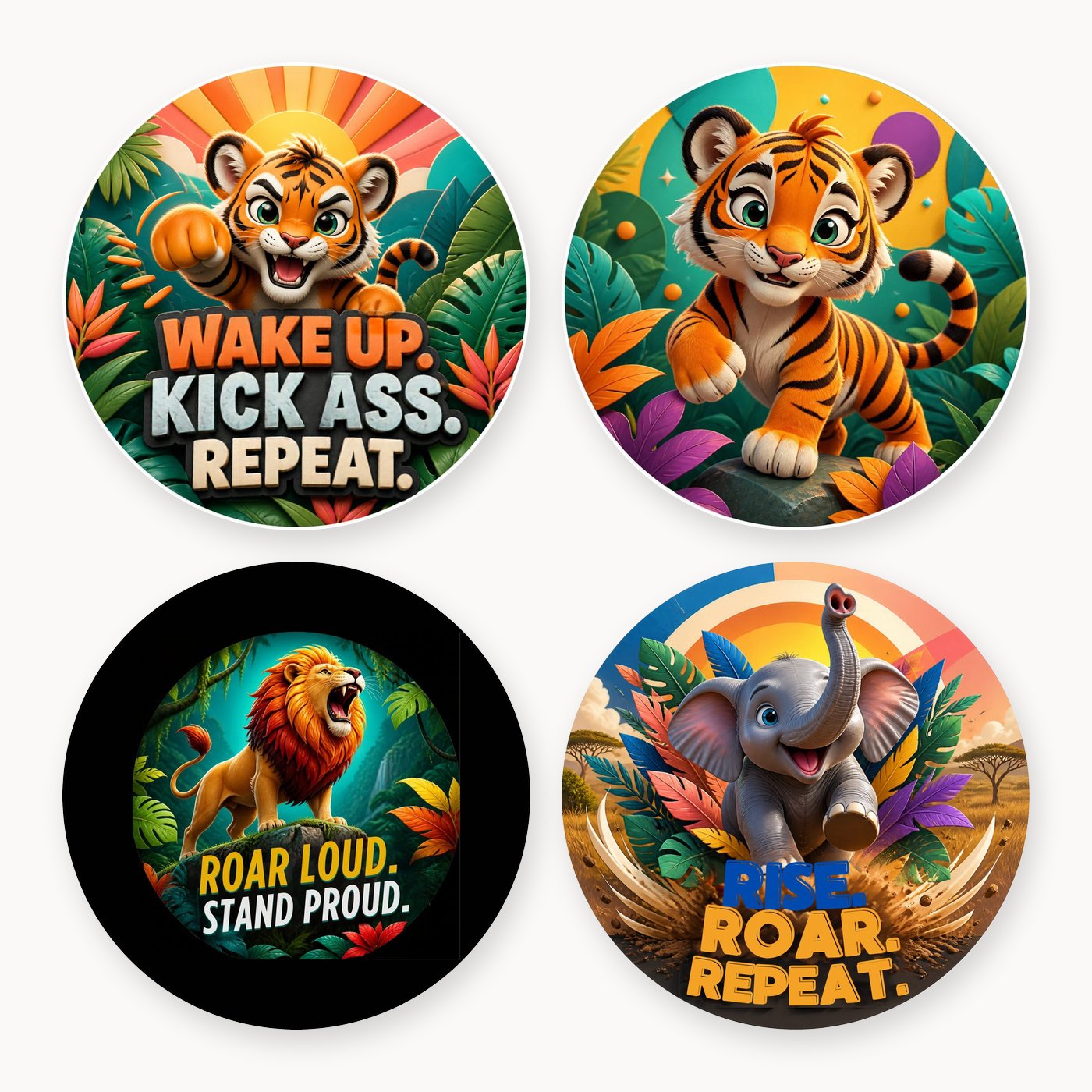 Jungle Tigers Coaster Set of 4