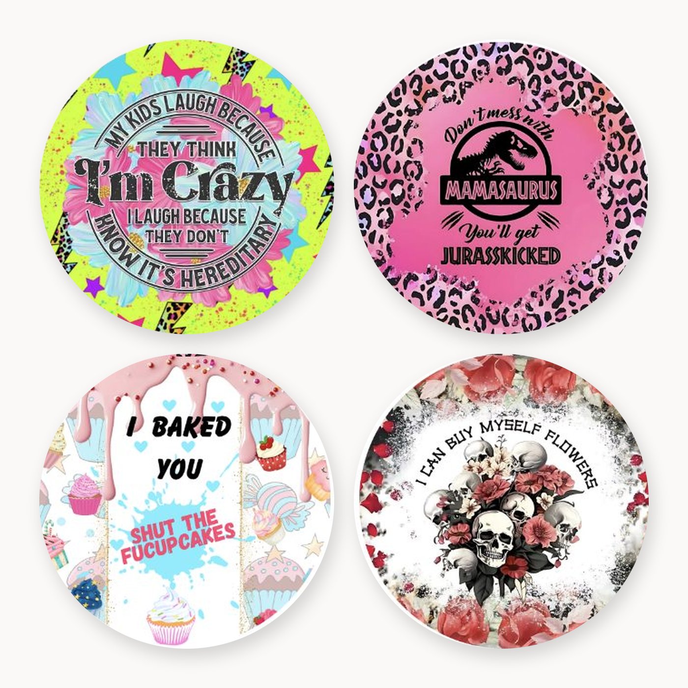 Sassy Mix 1 Coaster Set of 4