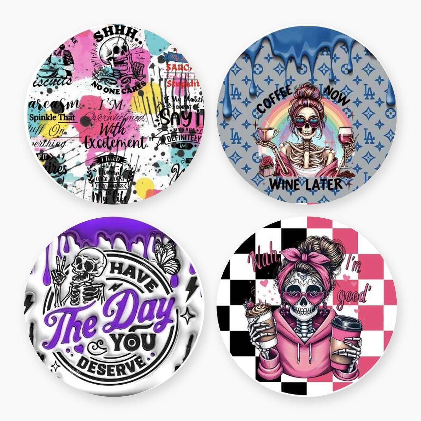 Sassy Mix 2 Coaster Set of 4
