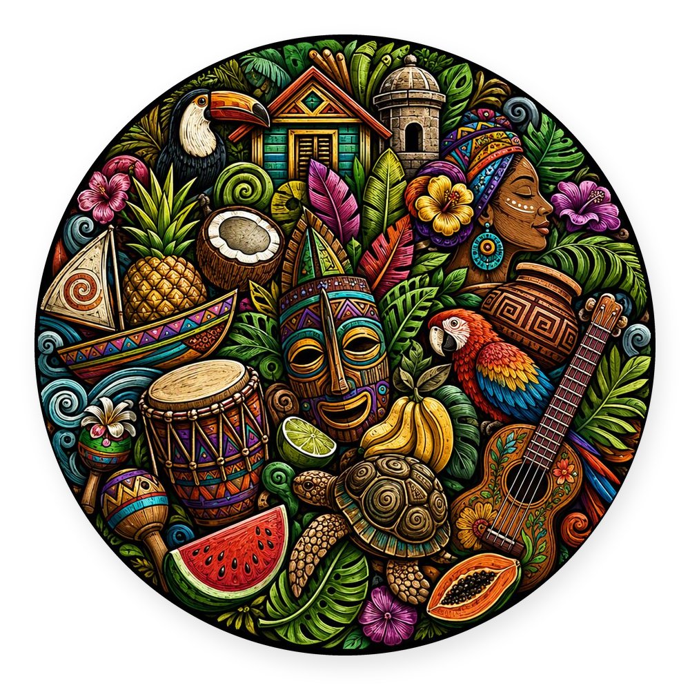 Tropical Tiki 1 — No. 3 Coaster