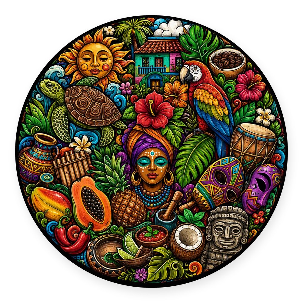Tropical Tiki 1 — No. 4 Coaster