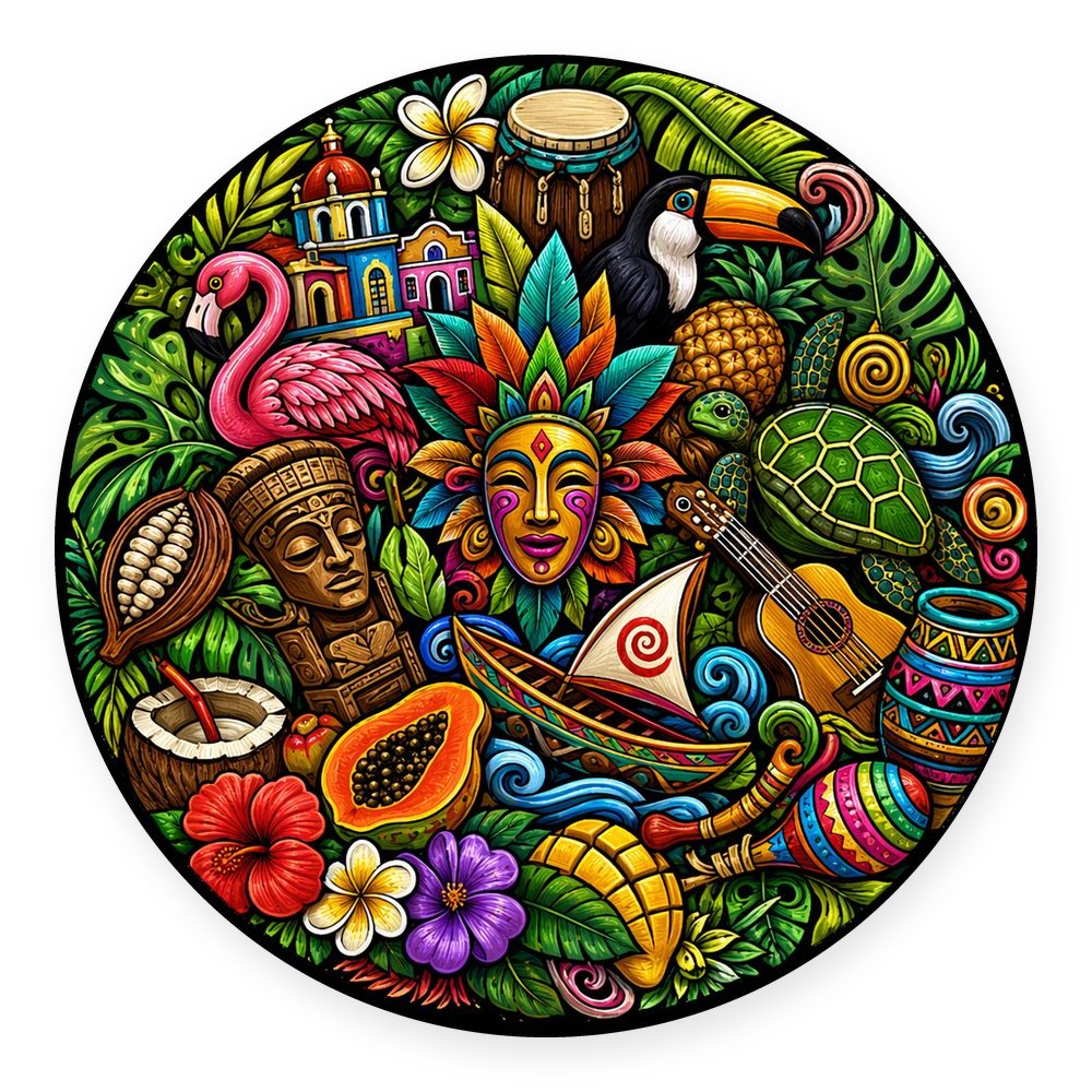 Tropical Tiki Single No. 1 Coaster