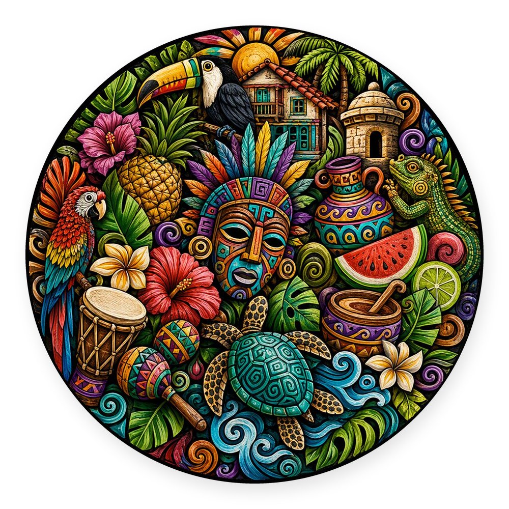 Tropical Tiki Single No. 2 Coaster
