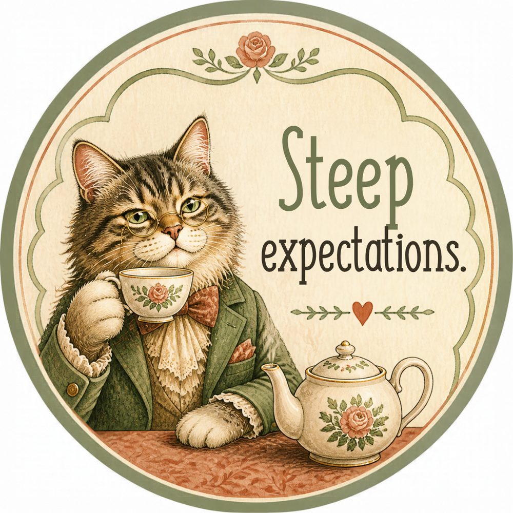 Vintage Tea Cats 1 — No. 2 Coaster