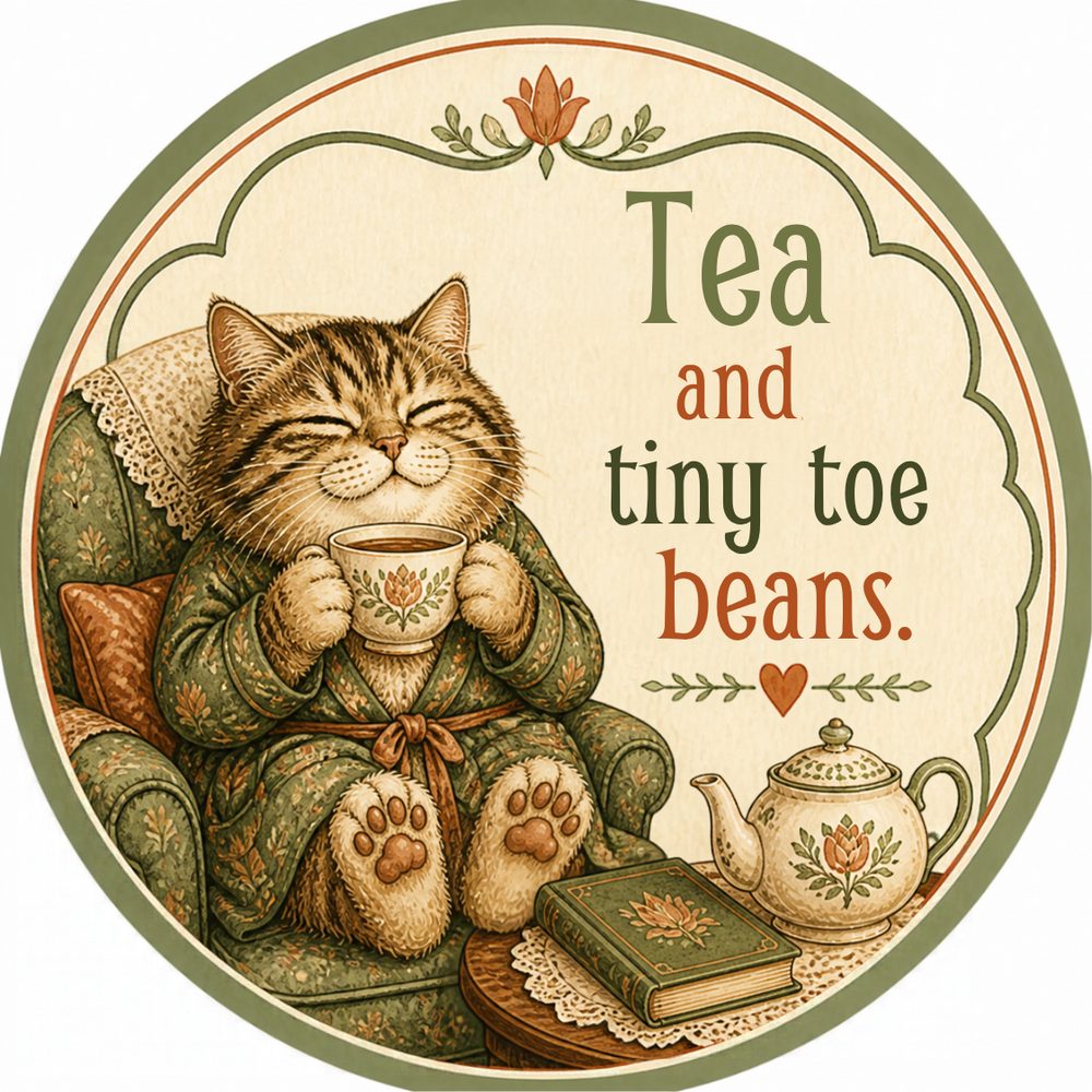 Vintage Tea Cats 2 — No. 3 Coaster