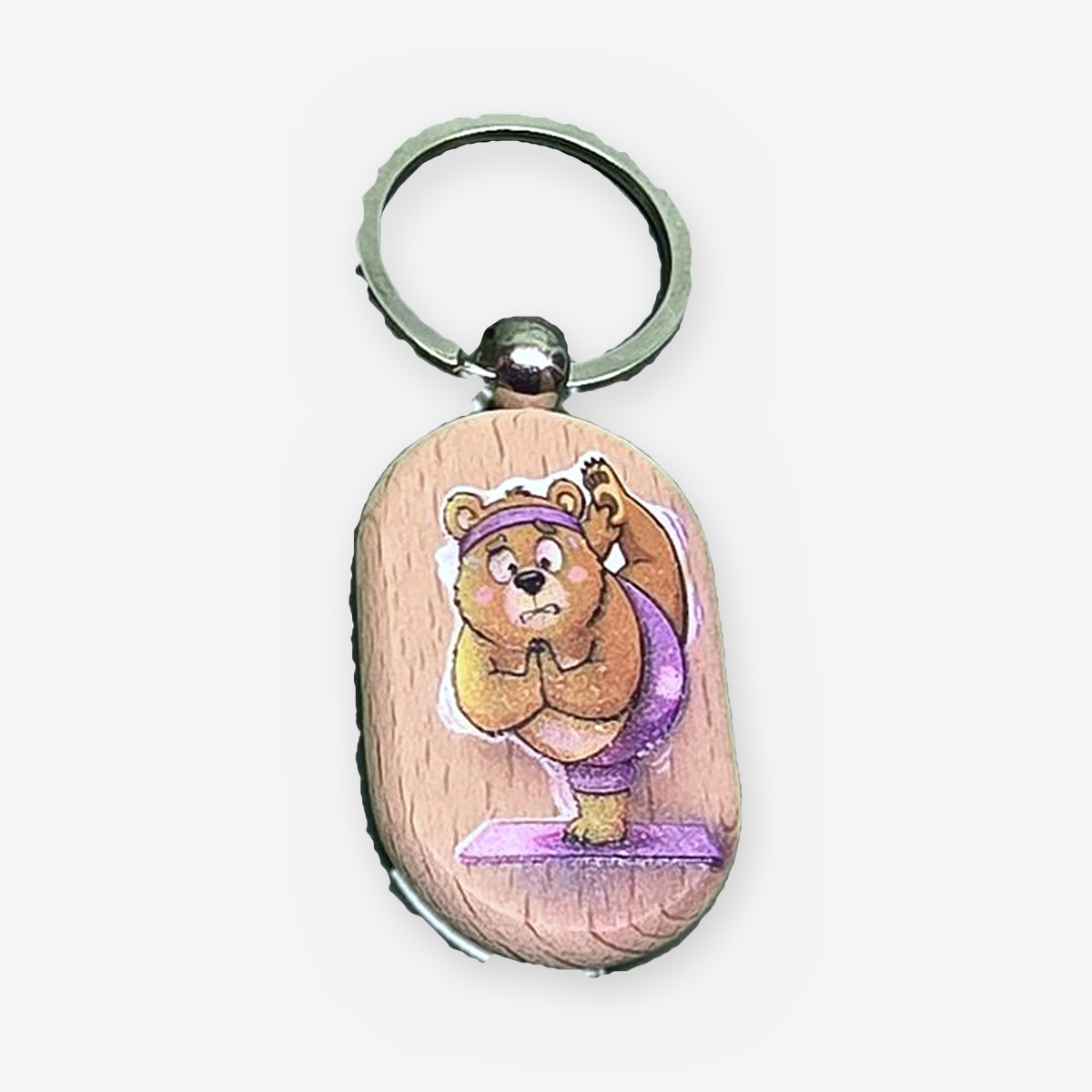 Gym Bear UV-Printed Keyring