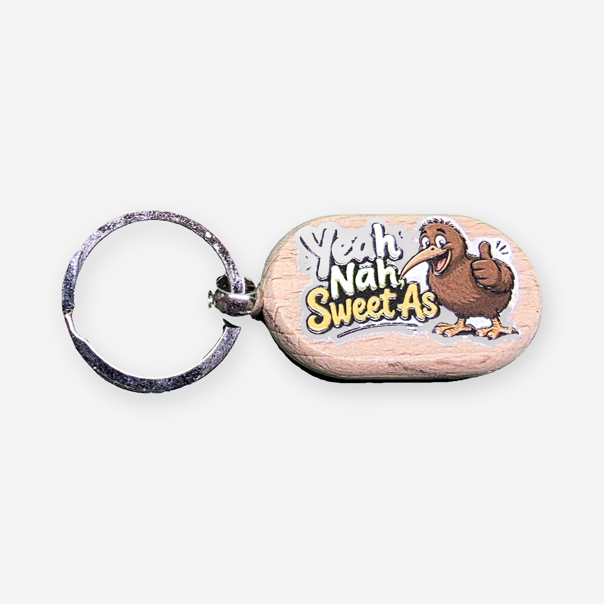 "Yeah Nah Sweet As" UV-Printed Keyring