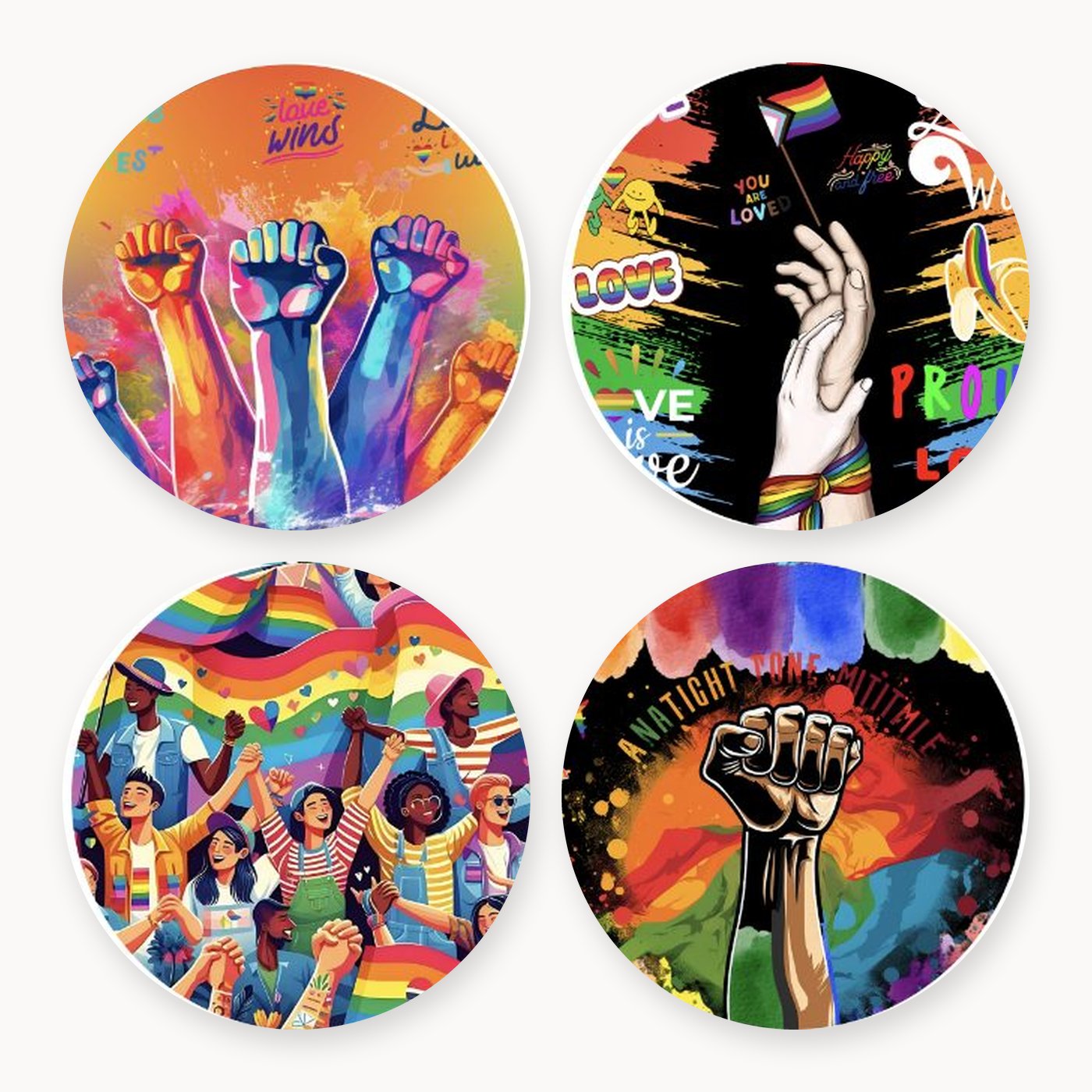 Pride Art Coaster Set