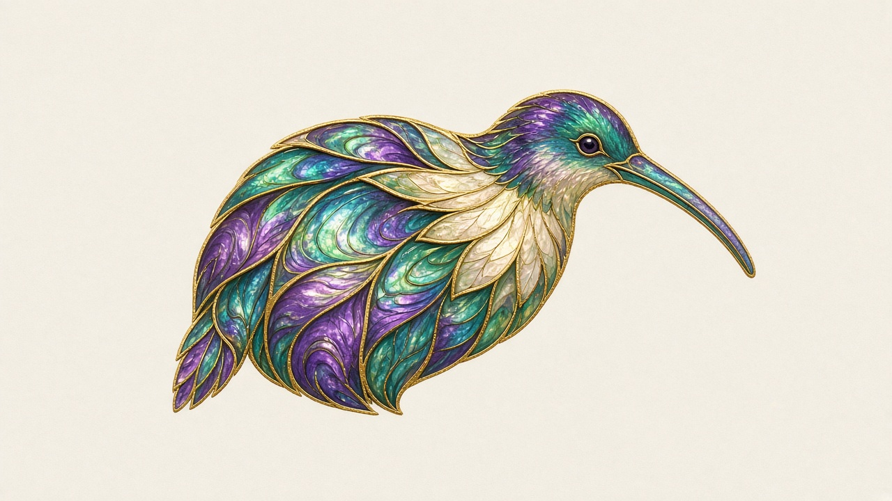 Paua Kiwi Art Print