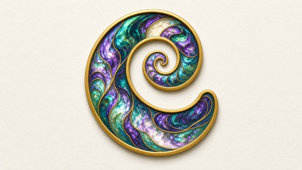 Paua Koru Art Print