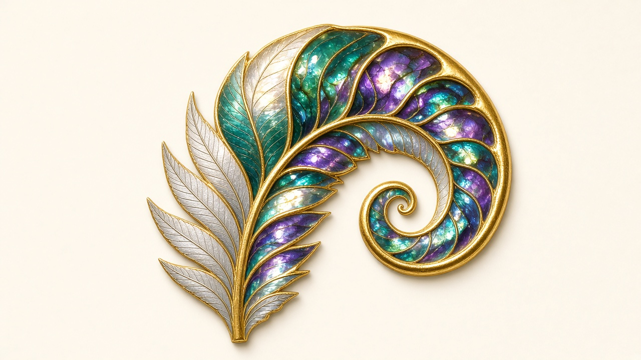 Paua Silver Fern Art Print
