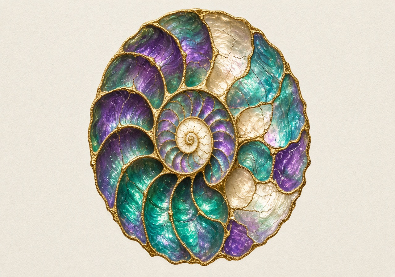 Paua Spiral Art Print