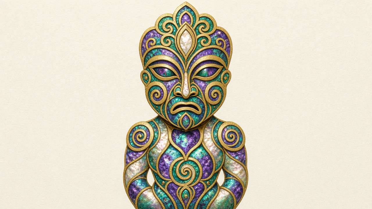 Paua Tiki Art Print