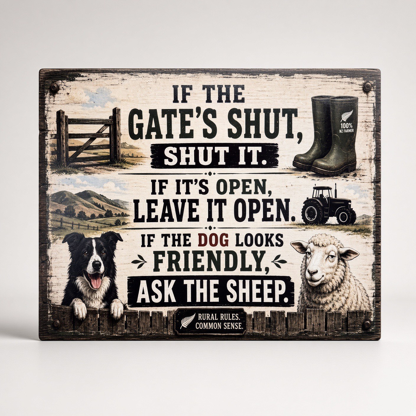 Rural Rules Signboard