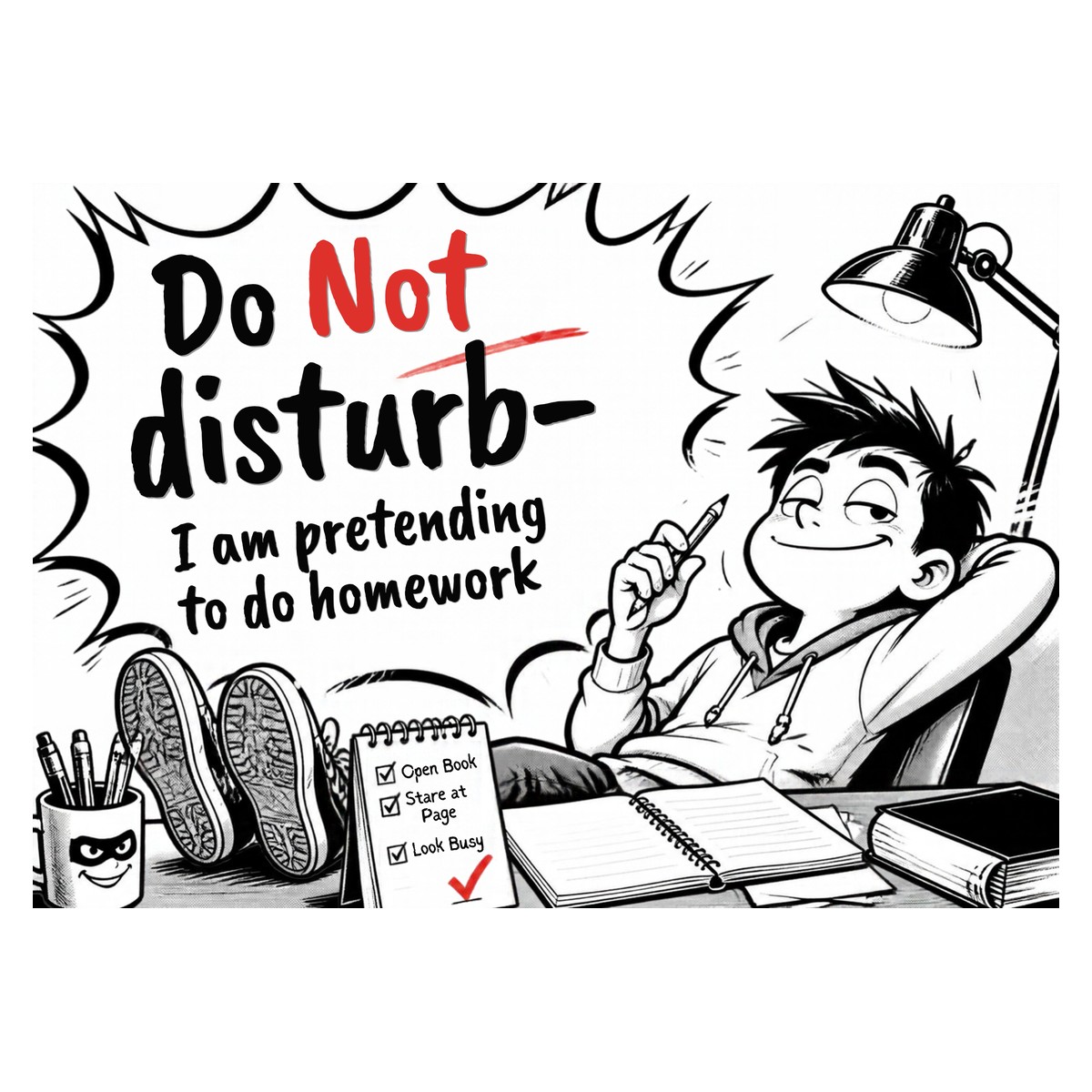 Do Not Disturb — Homework (Sketch) Sign