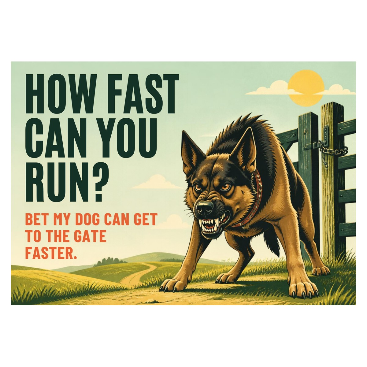 How Fast Can You Run? — Paddock Sign