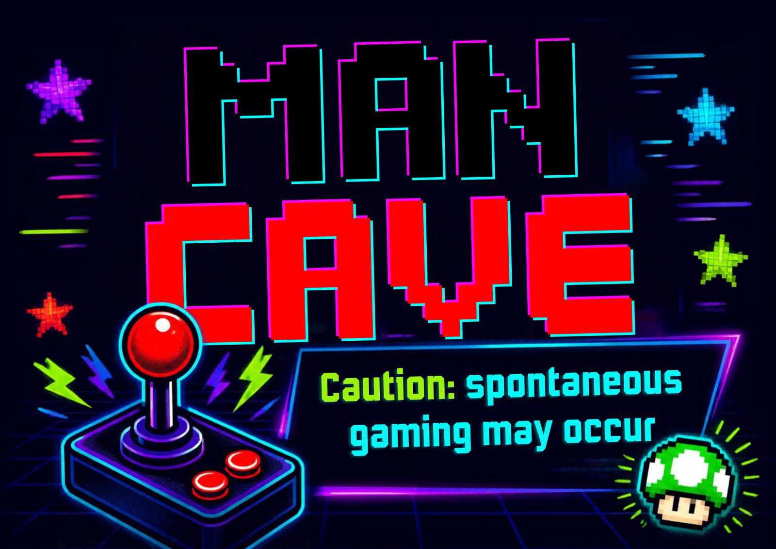 Man Cave — Arcade Sign