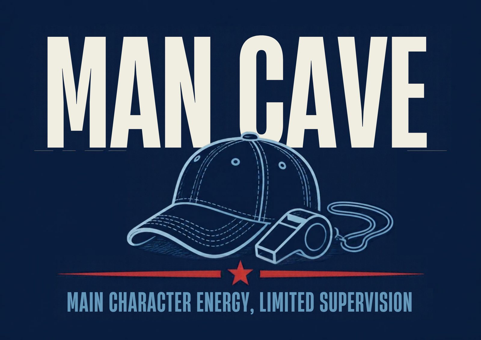 Man Cave — Navy Cap Sign